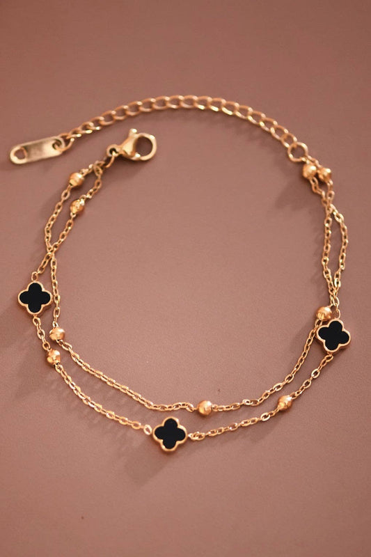 18K gold plated stainless steel chain bracelet.
