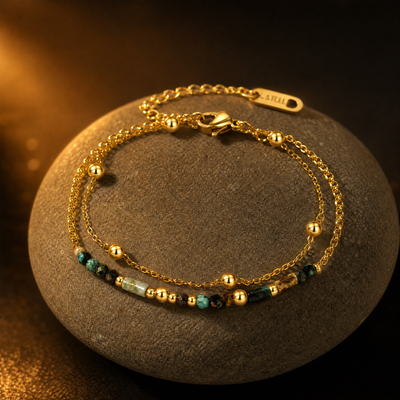 14k over stainless steel Bracelets