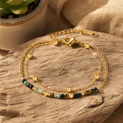 14k over stainless steel Bracelets