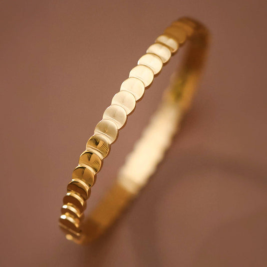 18K Gold Plated waterproof Stainless Steel Bangle