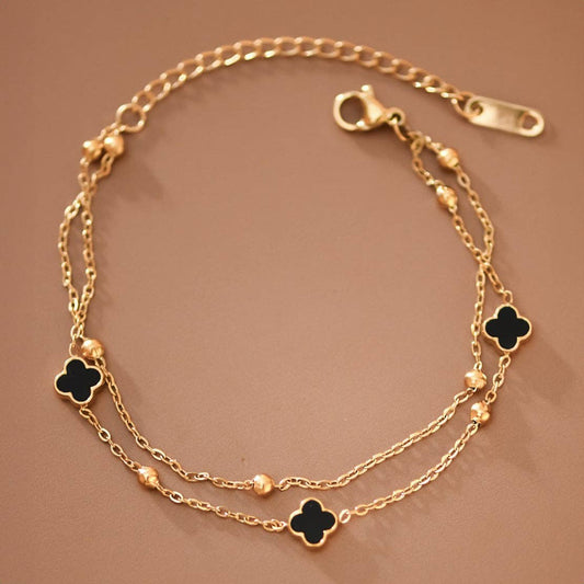 18K gold plated stainless steel chain bracelet.