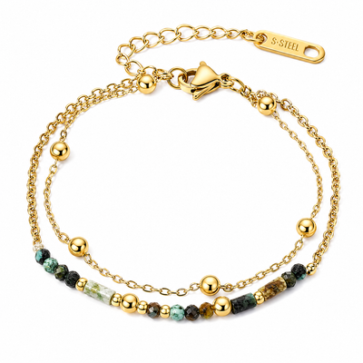 14k over stainless steel Bracelets