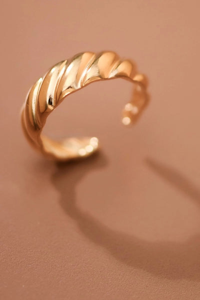 18K Gold Plated Waterproof Stainless Steel Ring