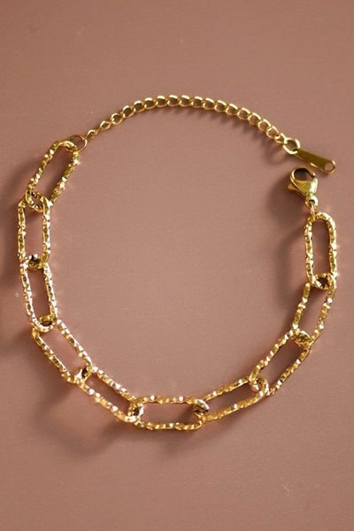 18K Gold Plated Waterproof Stainless Steel Chain Bracelet
