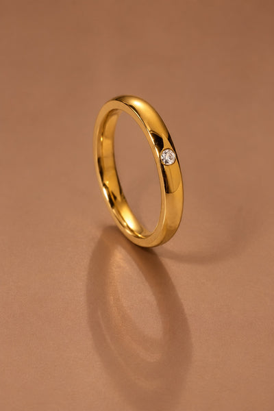 18K Gold Plated Waterproof Stainless Steel Ring