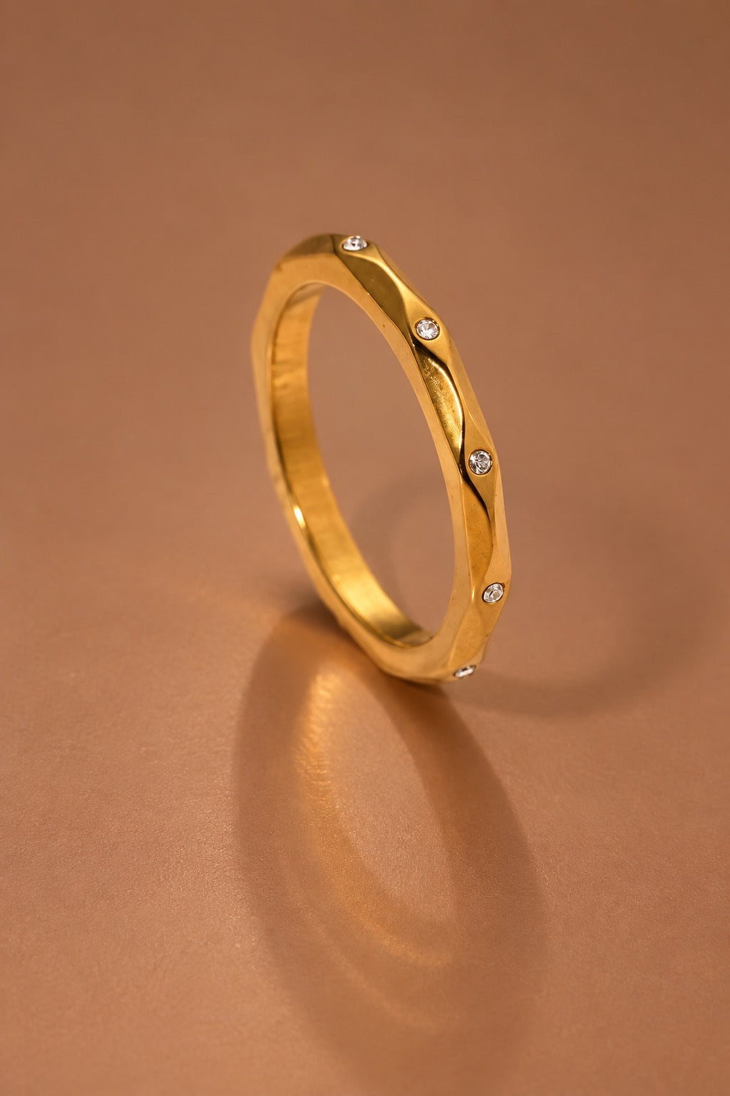 18K Gold Plated Waterproof Stainless Steel Ring