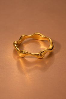 18K Gold Plated Waterproof Stainless Steel Ring
