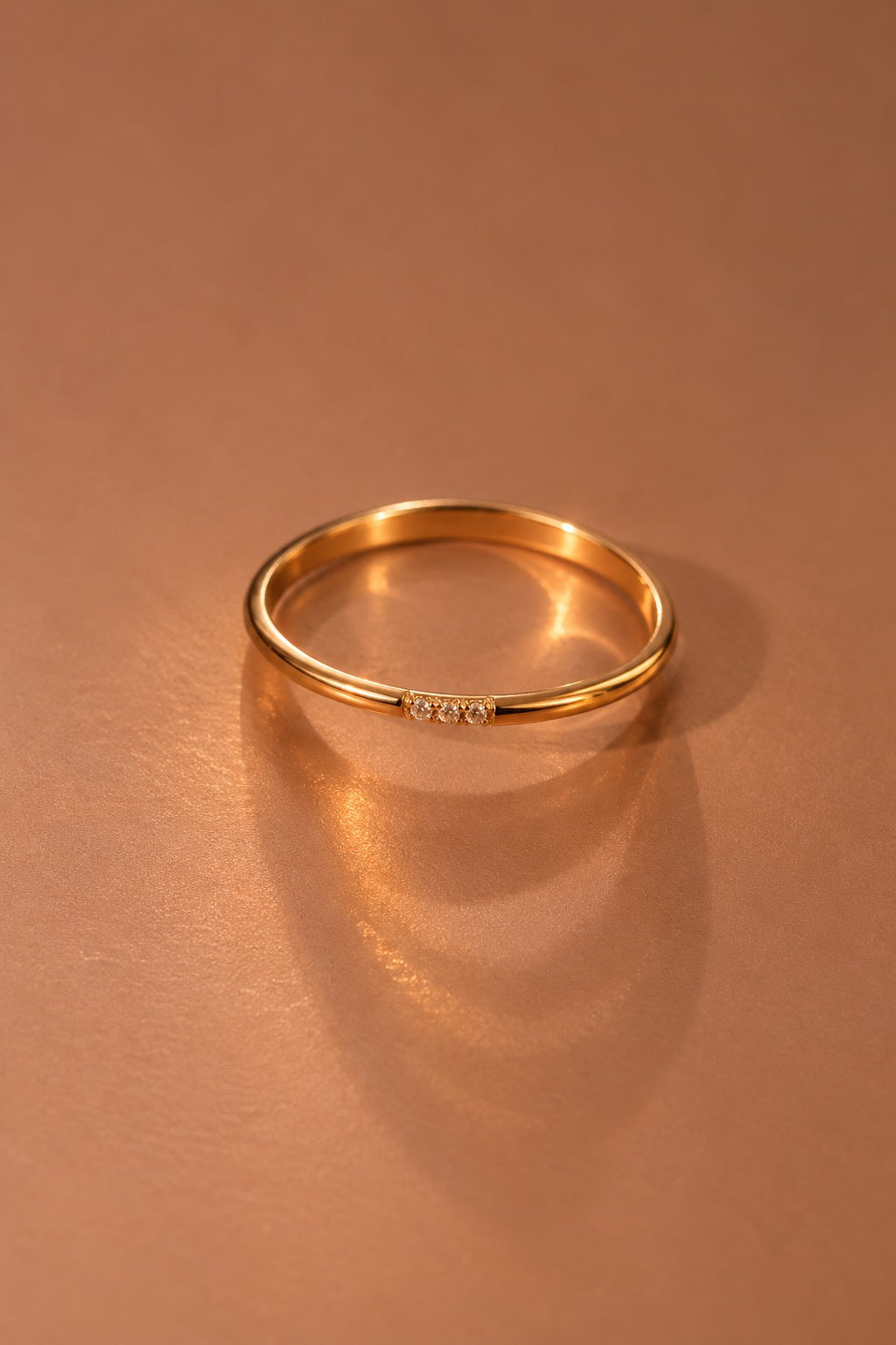 18K Gold Plated Waterproof Stainless Steel Ring