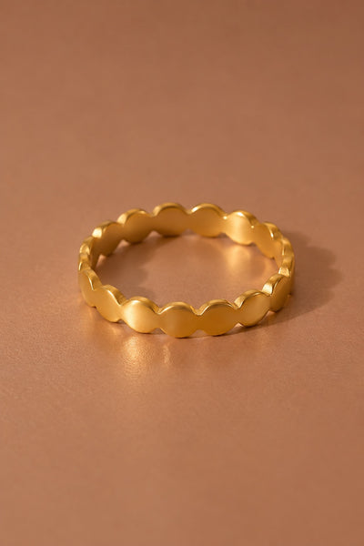 18K Gold Plated Waterproof Stainless Steel Ring