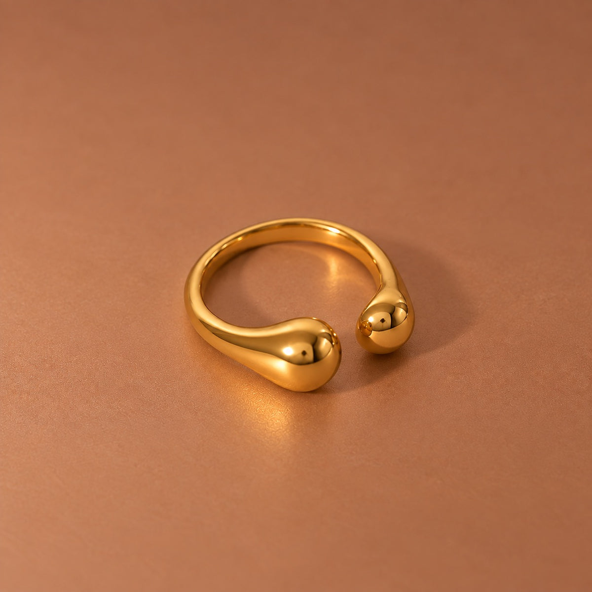 18K Gold Plated Waterproof Stainless Steel Ring