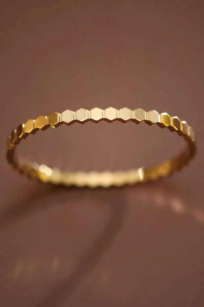 18K Gold Plated waterproof Stainless Steel Bangle