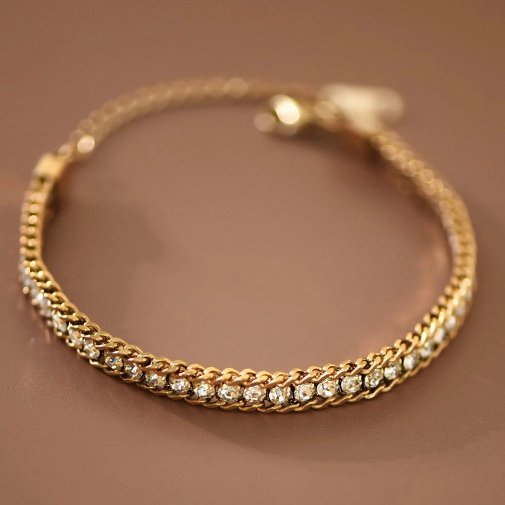 18K Gold Plated Waterproof Stainless Steel Chain Bracelet