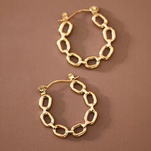 18K Gold Plated Waterproof Stainless Steel Hoop Earrings