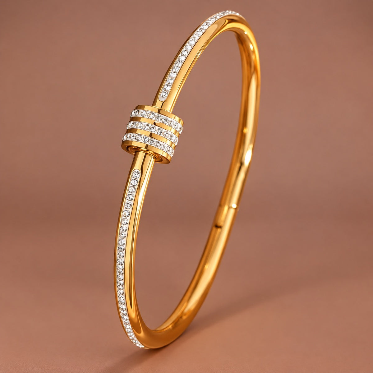18K Gold Plated waterproof Stainless Steel Bangle