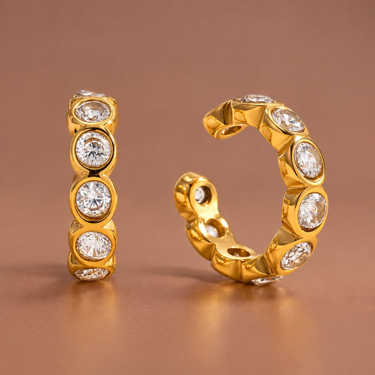 18k Gold Plated Waterproof Stainless Steel Earrings
