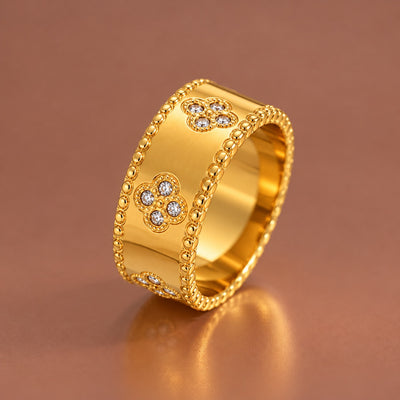 18K Gold Plated Waterproof Stainless Steel Ring
