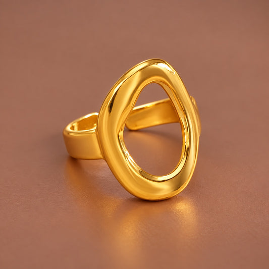 18K Gold Plated Waterproof Stainless Steel Ring