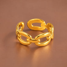 18K Gold Plated Waterproof Stainless Steel Ring