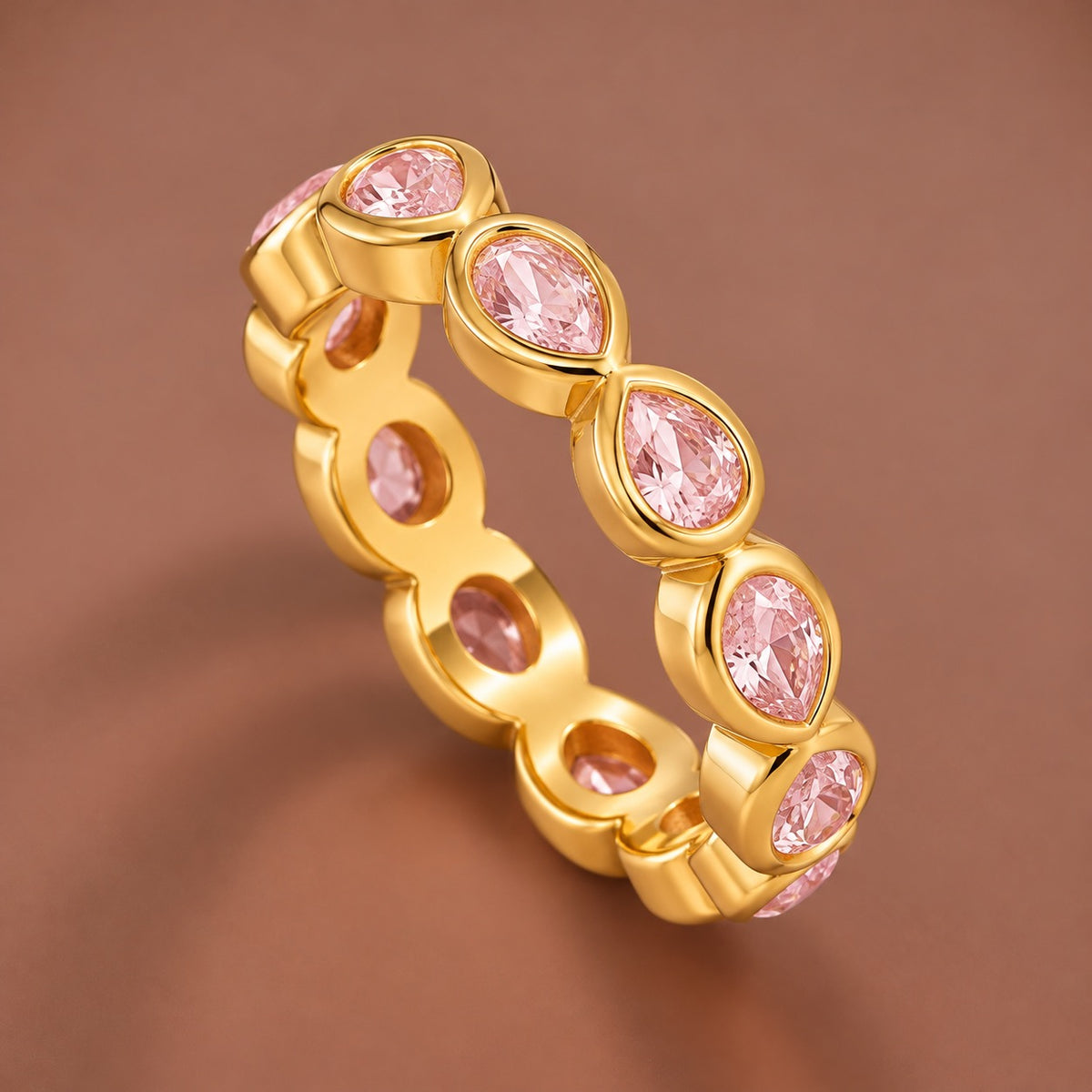 18K Gold Plated Waterproof Stainless Steel Ring