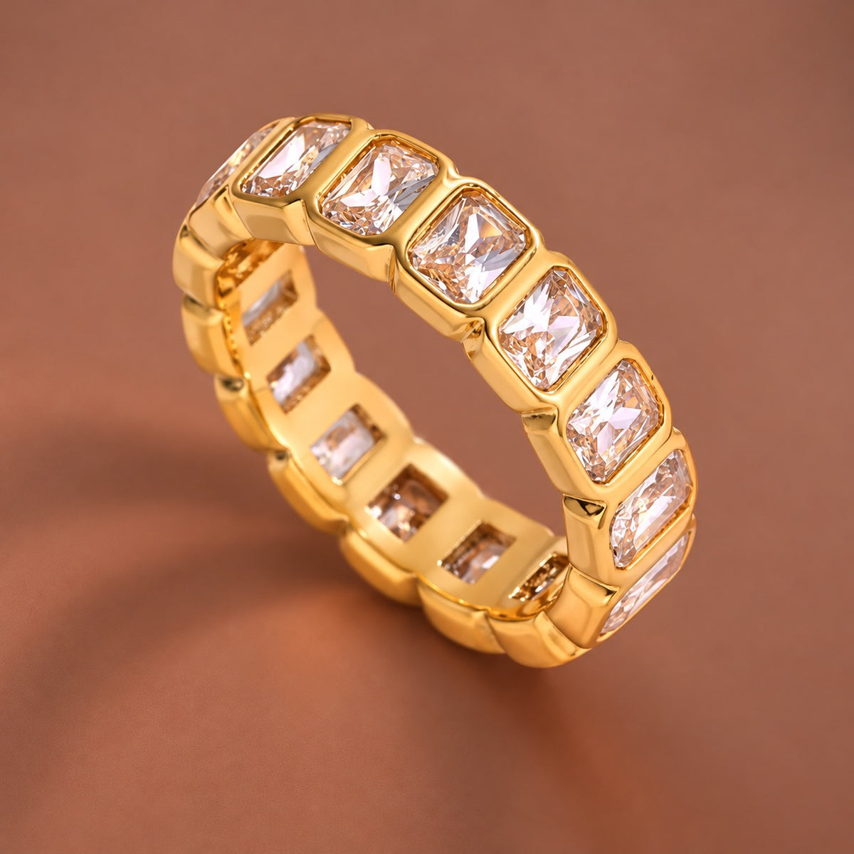 18K Gold Plated Waterproof Stainless Steel Ring