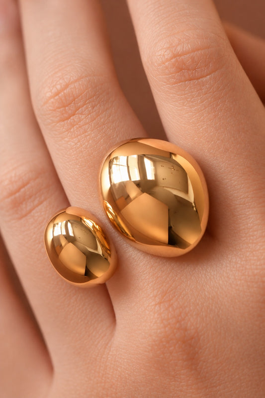 18K Gold Plated Waterproof Stainless Steel Ring