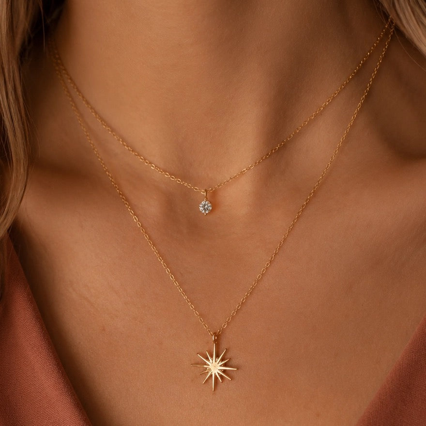 18K Gold Plated Waterproof Stainless Steel Chain Necklace