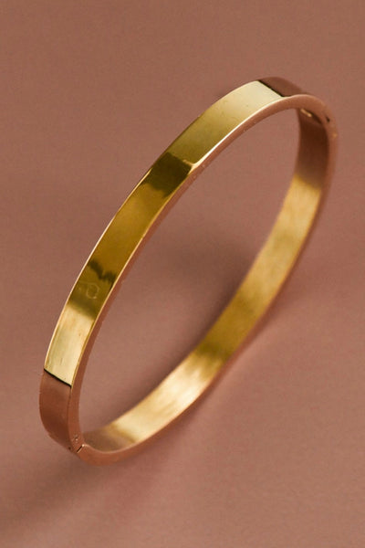 18K Gold Plated waterproof Stainless Steel Bangle