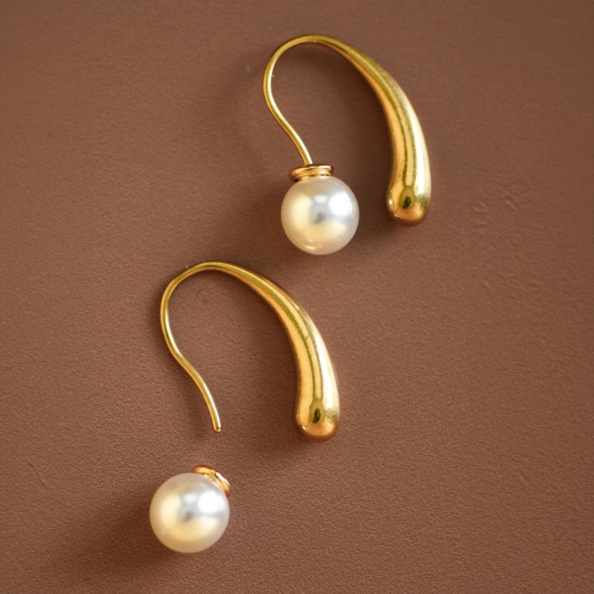 18K Gold Plated Waterproof Stainless Steel Hoop Earrings