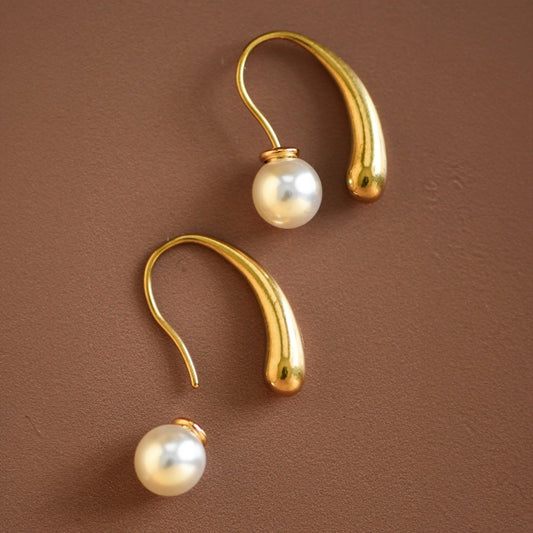 18K Gold Plated Waterproof Stainless Steel Hoop Earrings