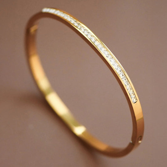 18K Gold Plated waterproof Stainless Steel Bangle