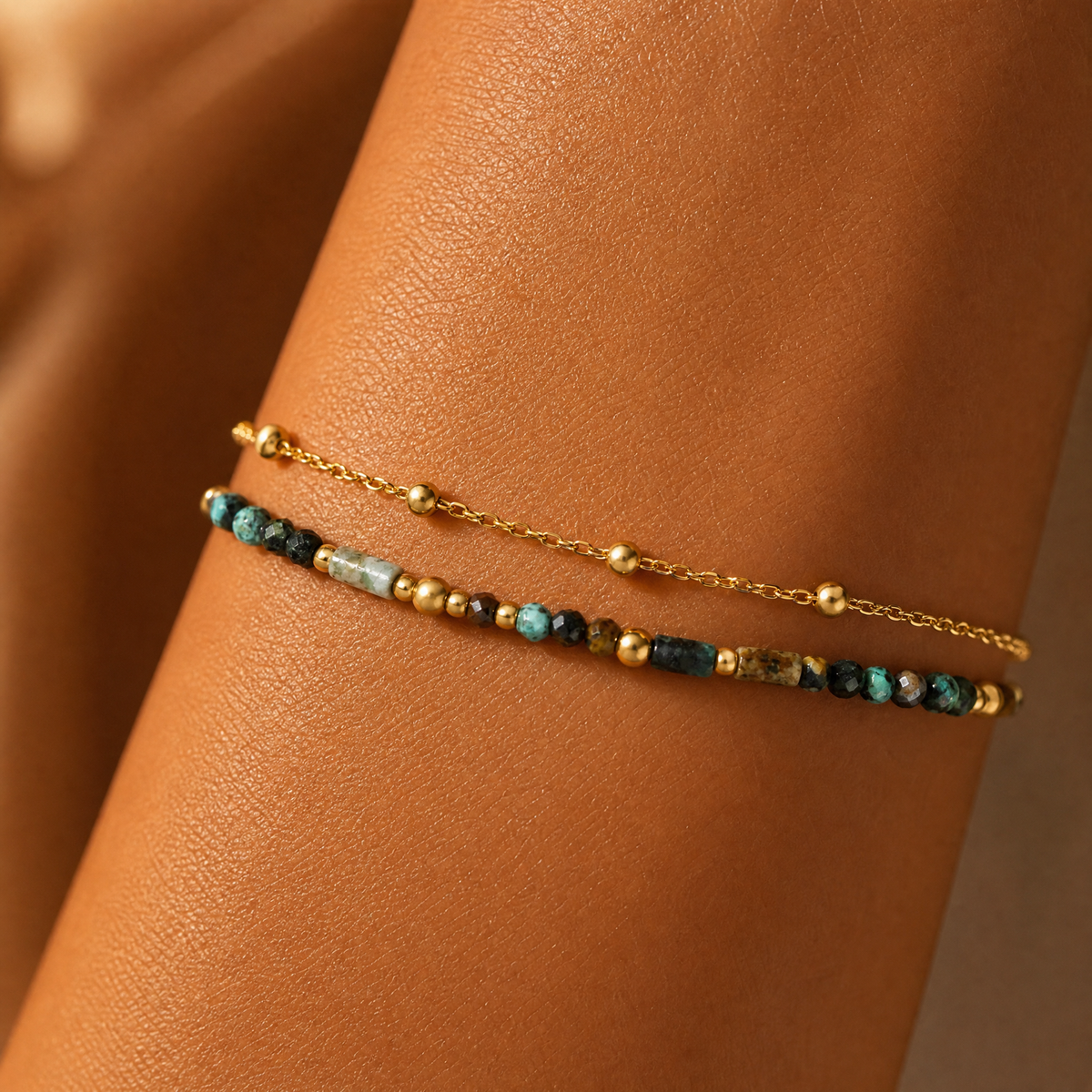 14k over stainless steel Bracelets