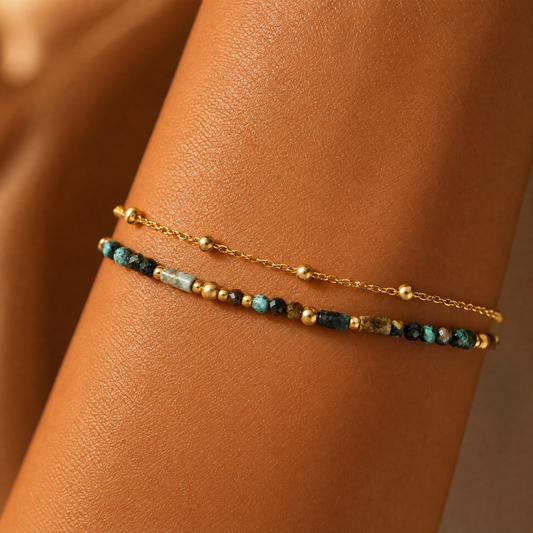 14k over stainless steel Bracelets