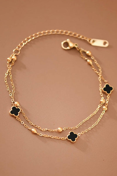 18K gold plated stainless steel chain bracelet.