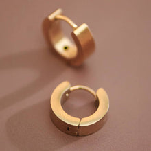 18K gold plated waterproof stainless steel hoop earrings