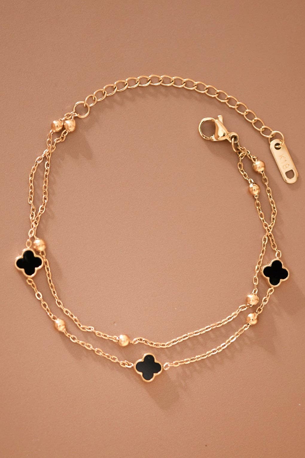 18K gold plated stainless steel chain bracelet.