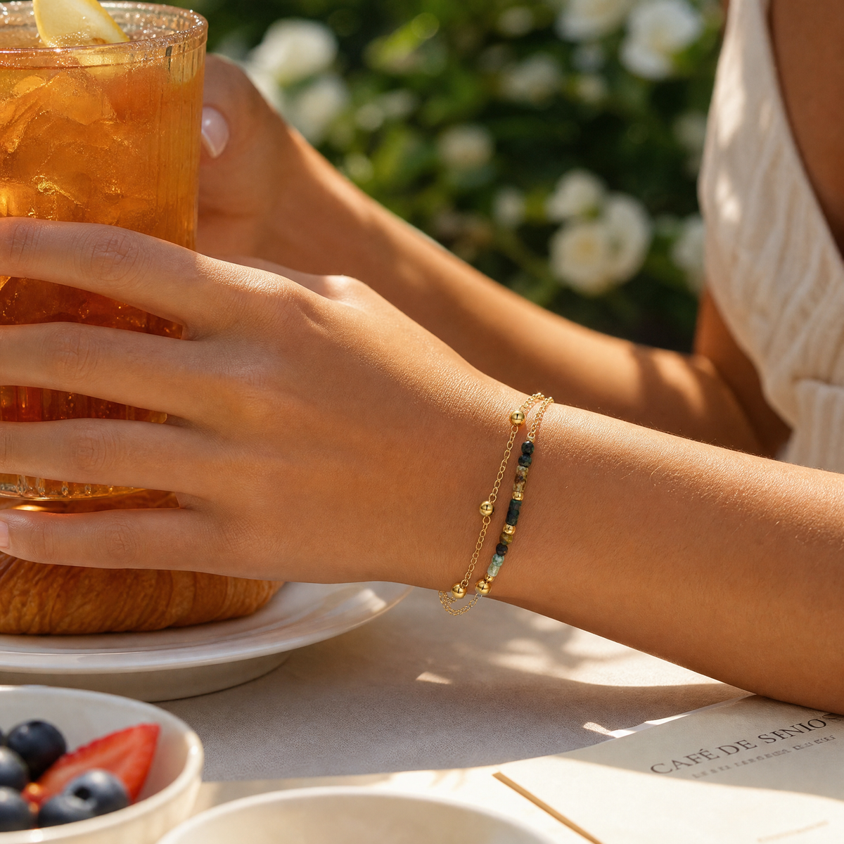 14k over stainless steel Bracelets